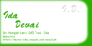 ida devai business card